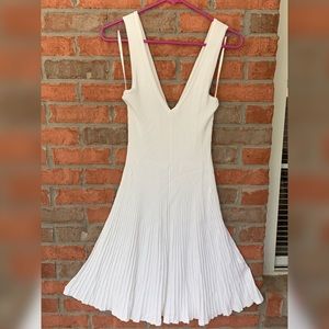 Bebe White pleated dress